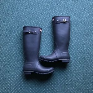 Hunter Original Tall Rain Boots - Dark Gray